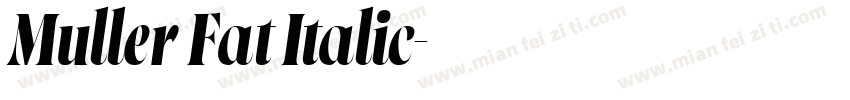 Muller Fat Italic字体转换